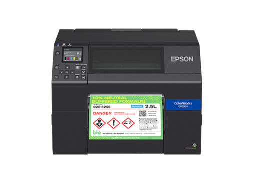 Impressora de etiquetas colorida de mesa Epson CW-C6030A de 4 polegadas com cortador automático