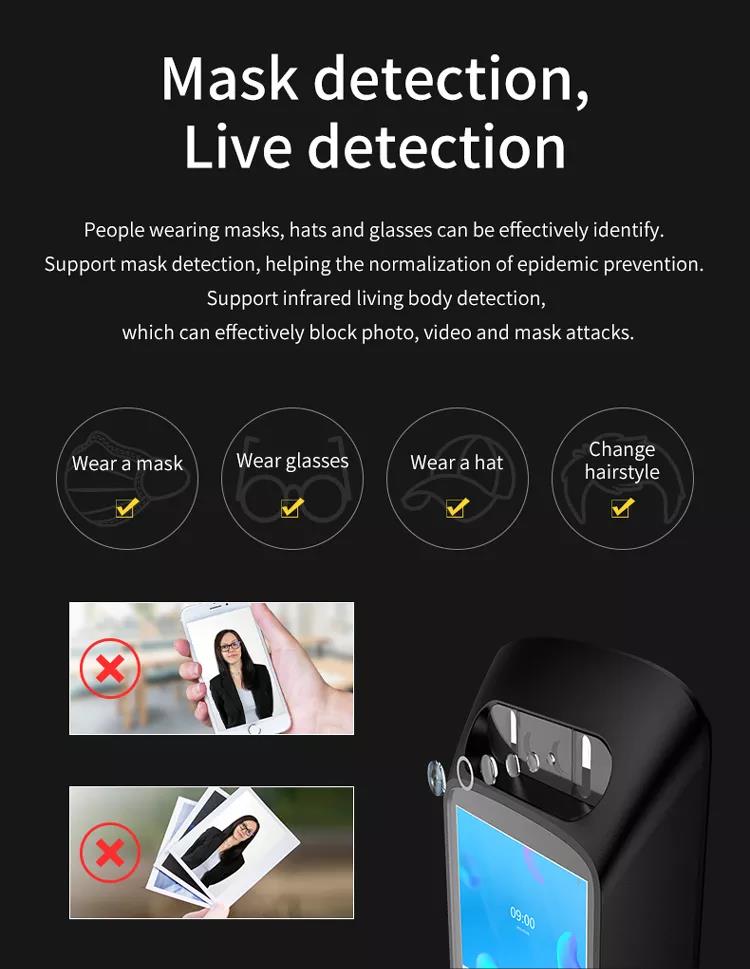 VF102 Face Recognition Scan Code Swipe Card All In One QR Code Reader Scanner ho an'ny Access Control System