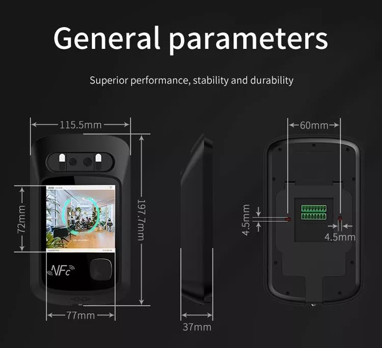 VF102 Face Recognition Scan Code Swipe Card All In One QR Code Reader Scanner for Access Control System